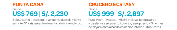 Punta Cana | Crucero Ecstasy